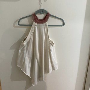 White Tank Top with Collar